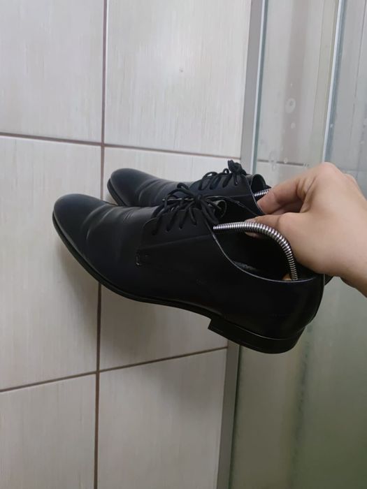 buty męskie Ryłko 41 unisex eleganckie niebieskie czarne wiązane comfo