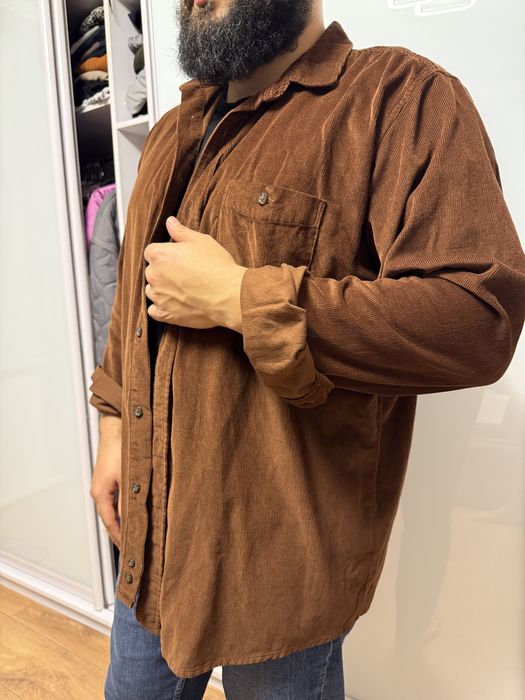 Сорочка чоловіча вельветова коричнева