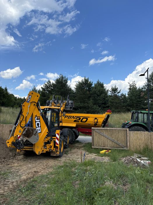 Uslugi koparką ładowarką  koparką kołową minikoparką ziemia piasek transport