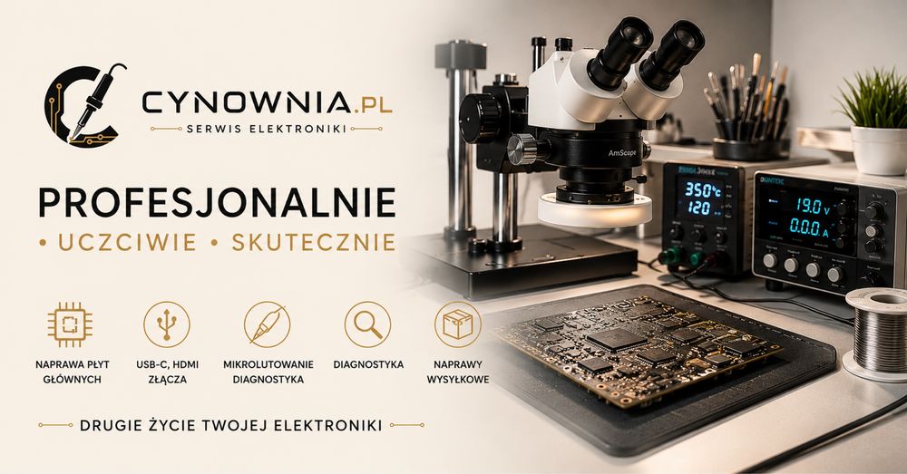 Cynownia - serwis elektroniki, laptopy, głośniki, lutowanie, telefony, konsole