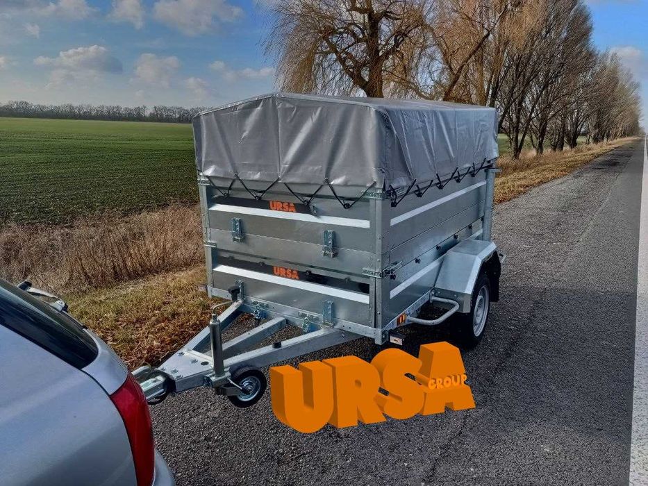 Причіп одновісний 2х1,25. Додатковий рівень. борту Тент.