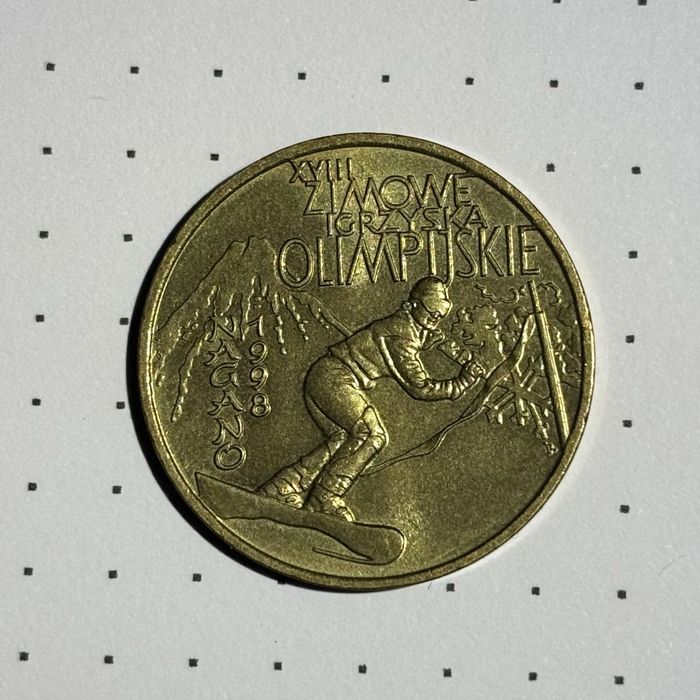 Moneta 2 zł Igrzyska Olimpijskie w Nagano