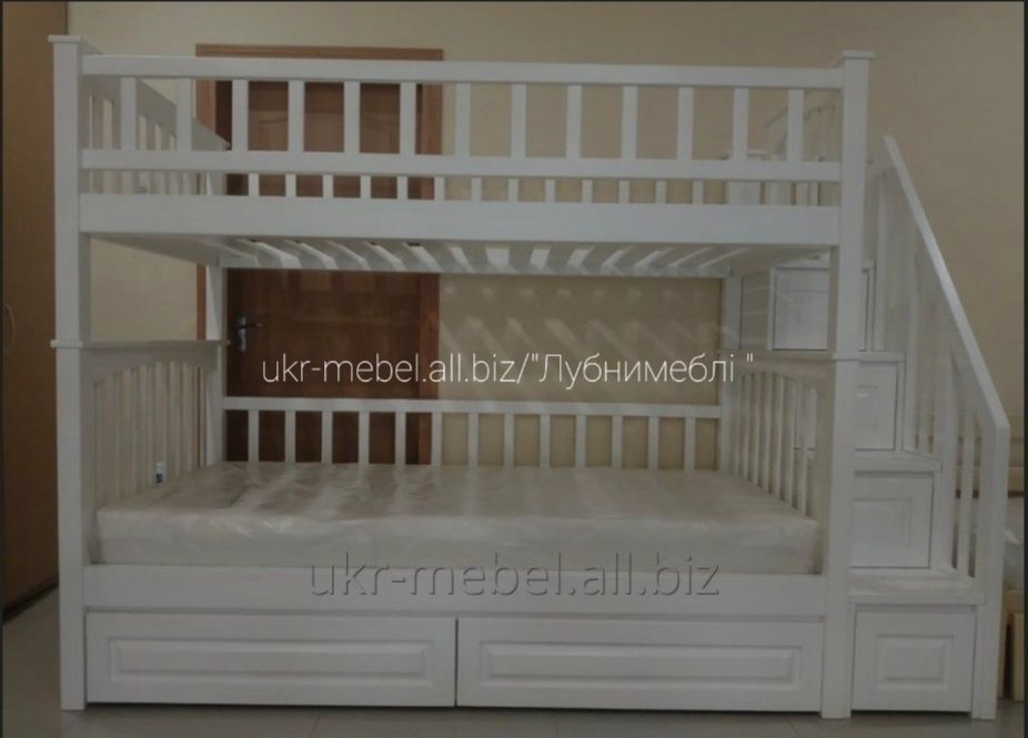 Ліжко двоповерхове деревʼяне"Умка",кровать двухярусная