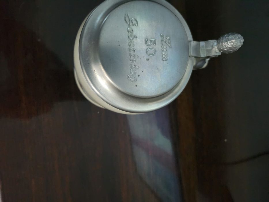 Stary kufel do piwa ceramiczny