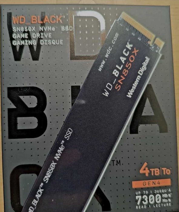 dysk nvme m2 wd western digital sn850x 4tb super stan bardzo niski przebieg
