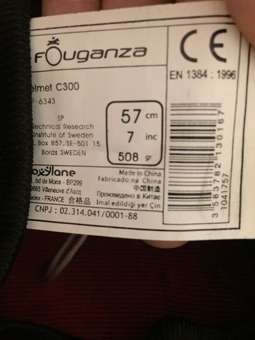 Capacete de equitação