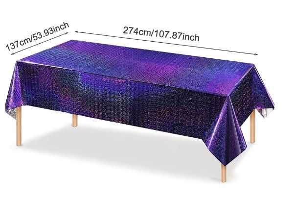 Brokatowy obrus Holograficzny obrus 4 szt