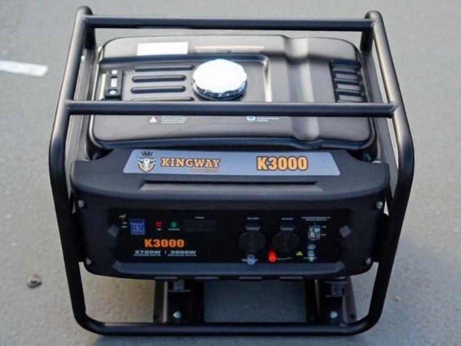 Бензогенератор 3 кВт Kingway K3000 для дому Мідна обмотка Двигун R210
