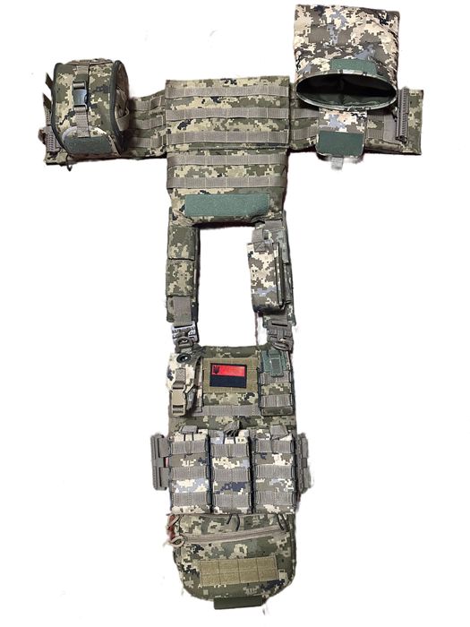 Плитоноска бронежилет з підсумками ММ14/Мультикам / нова / жилет ЗСУ