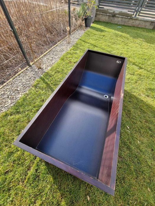 wanna drewniana z drewna WOLNOSTOJĄCA czarna bania basen beczka jakuzi