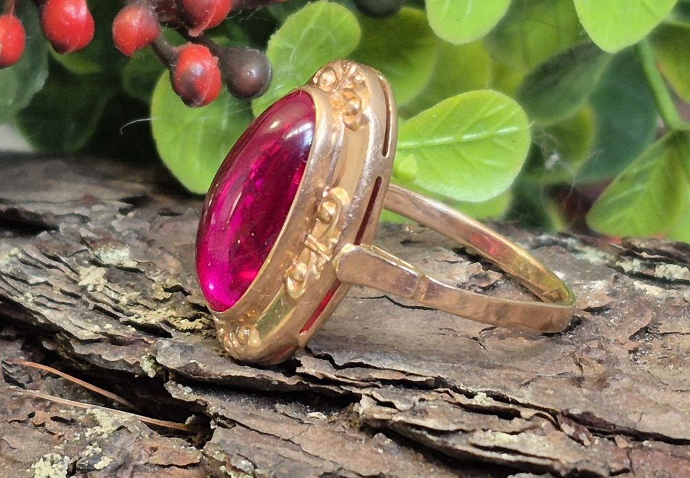 Piękny duży pierścionek złoto 583 rozmiar 24