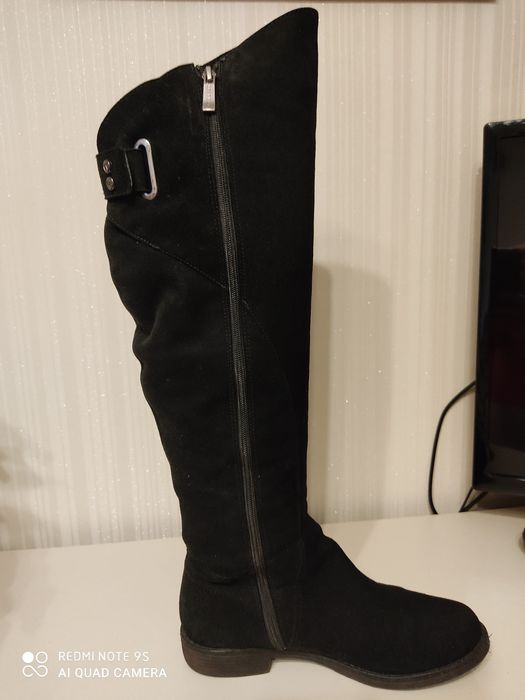 Ботфорти з натуральної замші,  сезон осінь- зима, 39р.