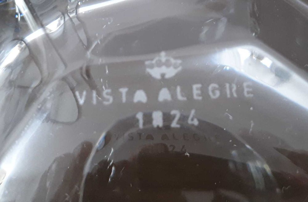 Decantador c/colher em cristal marca Vista Alegre Novo