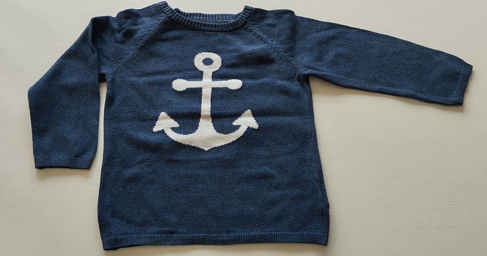 Swetr h&m 86 cm z kotwicą