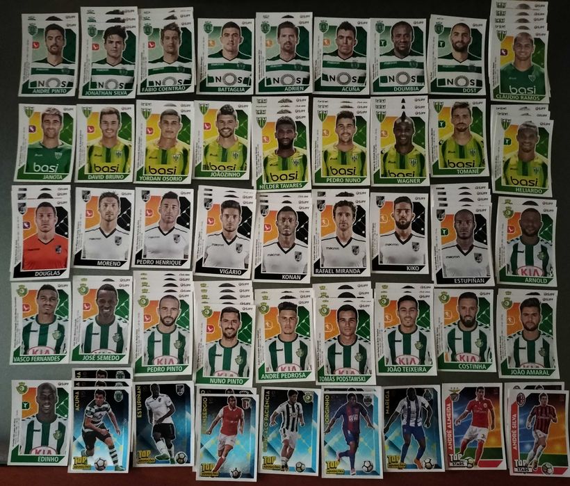 Lote de Cromos "Futebol 2017/2018" (lista na última foto)