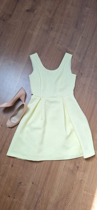 Sukienka Top Secret rozm. M/S wyjściowa żółta wesele/chrzciny/komunia