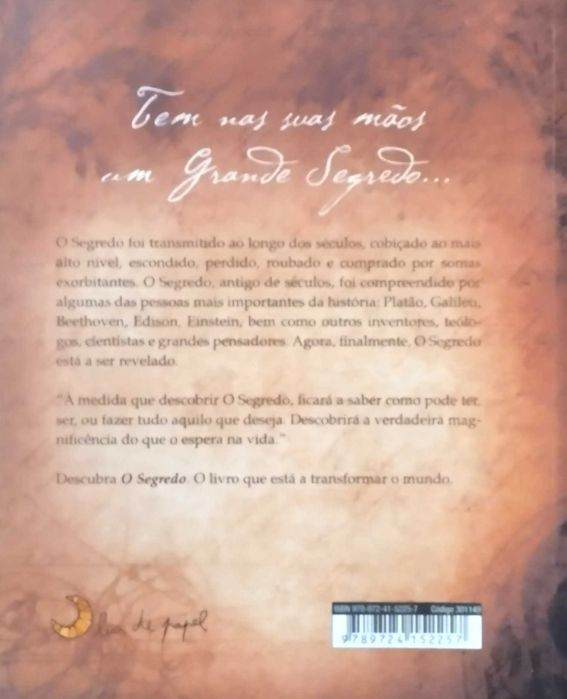 O Segredo - The Secret de Rhonda Byrne - PORTES GRÁTIS