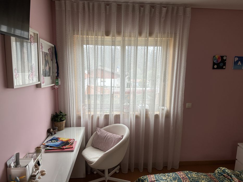 4 cortinas de cozinha e quartos menina