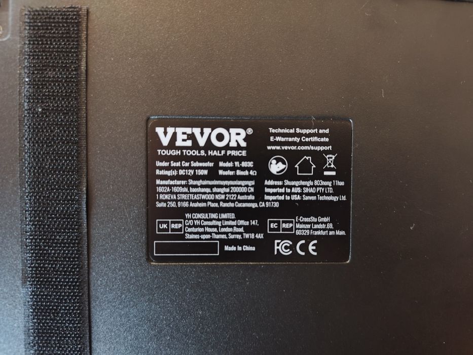 Subwoofer 8" amplificado Vevor 300W