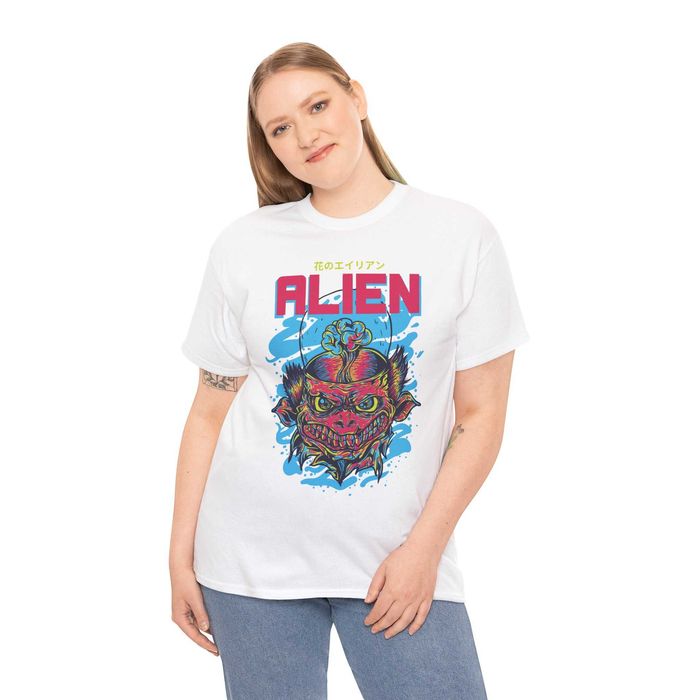 T-shirt z nadrukiem ALIEN L Czarna Unisex/Dowolny rozmiar/3 Kolory
