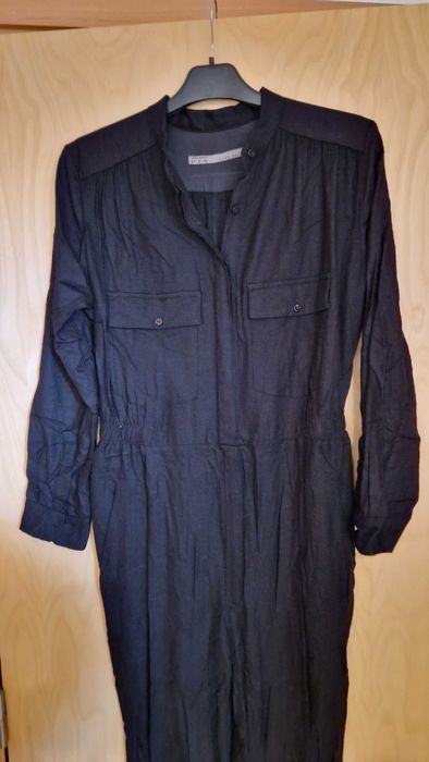 Macacão preto Zara de manga comprida, tamanho S