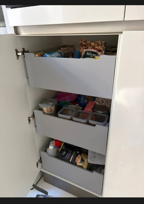 Meble kuchenne+AGD wysoki biały połysk
