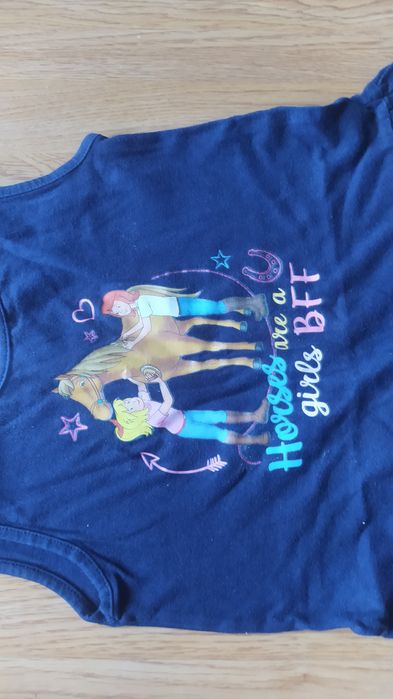 Sukienka letnia na ramiączkach 110 cm konie