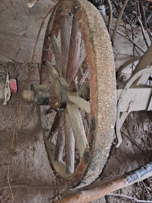 Wóz konny, elementy podwozia przód i tył, dyszel