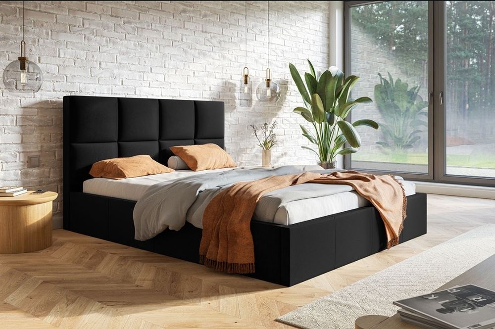 Łóżko tapicerowane z podnoszonym stelażem 120/140/160/180x200 - WIKI