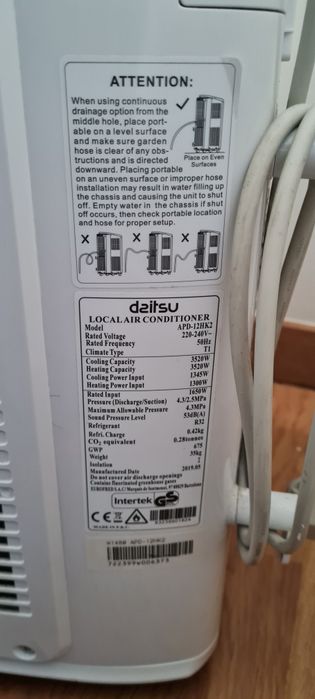 Ar condicionado portátil aitsu com aquecimento