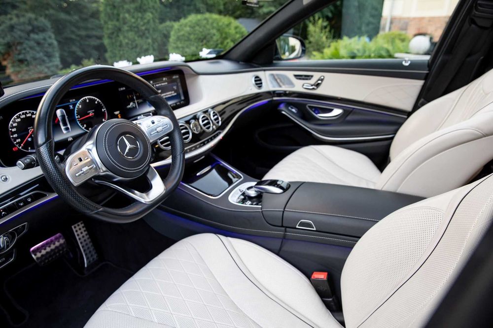Samochód do Ślubu Mercedes S-Klasa Auto na Wesele Jasne Wnętrze SŁUPSK