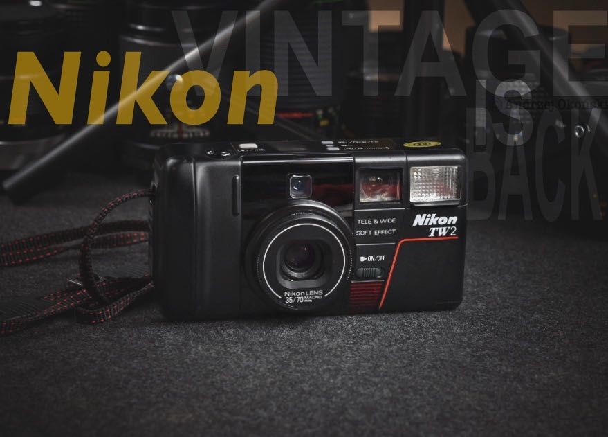 Vintage retro aparat analogowy Nikon