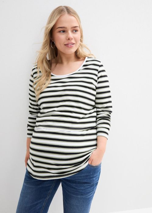 B.P.C bluza ciążowa i do karmienia bawełniana w paski 48/50.