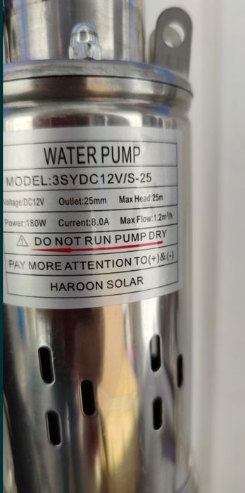 Solar -Bomba de Água 12 volts 180 watts ,24volts,370 watts,48 volts