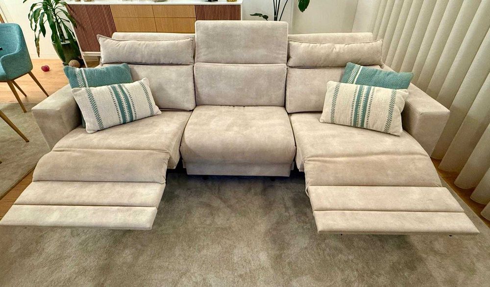 Sofá 3 lugares com 2 relax