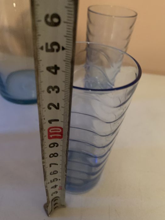 Кувшин бокалы стаканы  ваза цветное  купоросное стекло