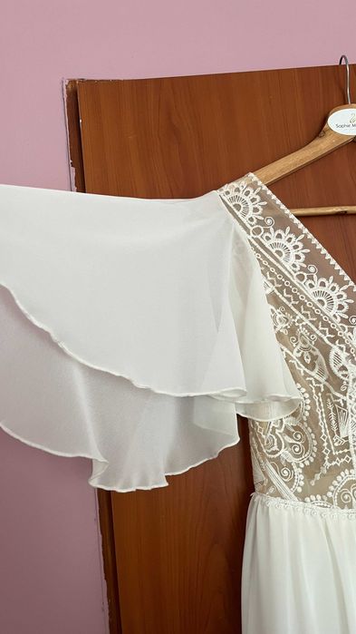 Nowa suknia ślubna boho/rustykalna S/M 155 cm