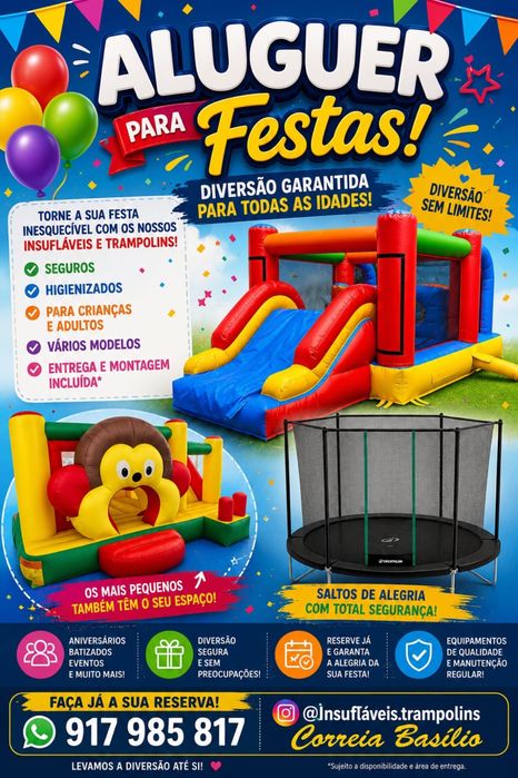 Trampolins e insuflavel para festas, eventos e casamentos