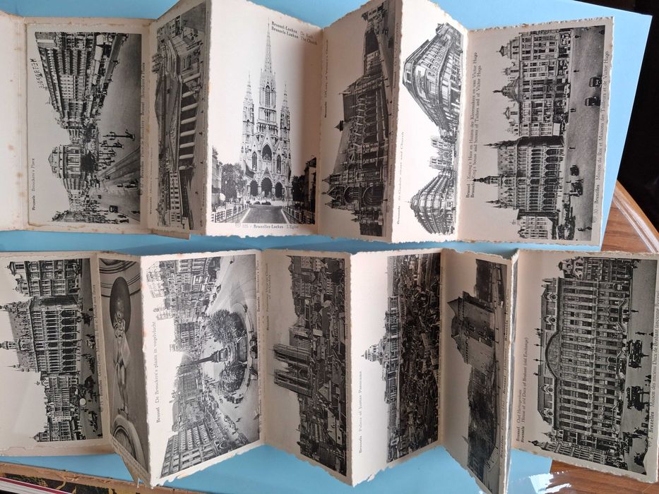 2 Livros de POSTAIS Bruxelas 1954 Albert Dohmen , ainda por recortar
