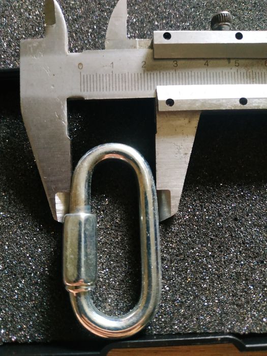 Карабін стальний овал 6мм,рапід.