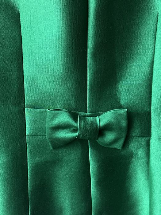 Жакет з шовку та вовни смарагдовтй