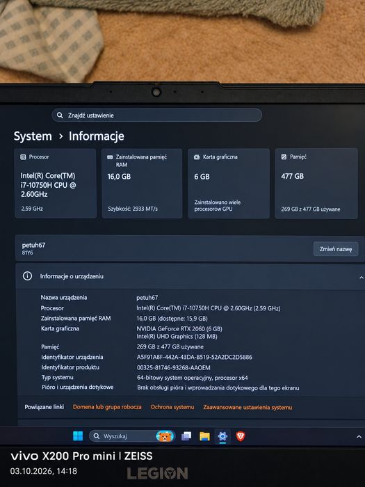 Laptop gamingowy