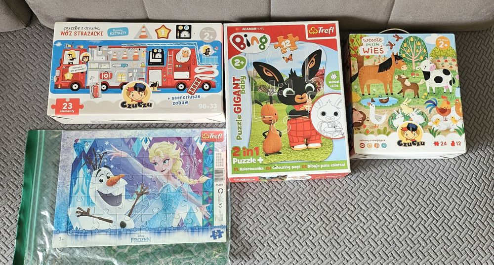 Puzzle czuczu wóz strażacki i wieś oraz inne