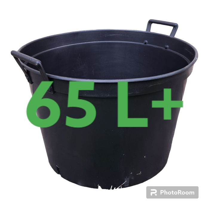 Doniczki produkcyjne 65 L z uchwytami zanitowanymi na stałe 54cm