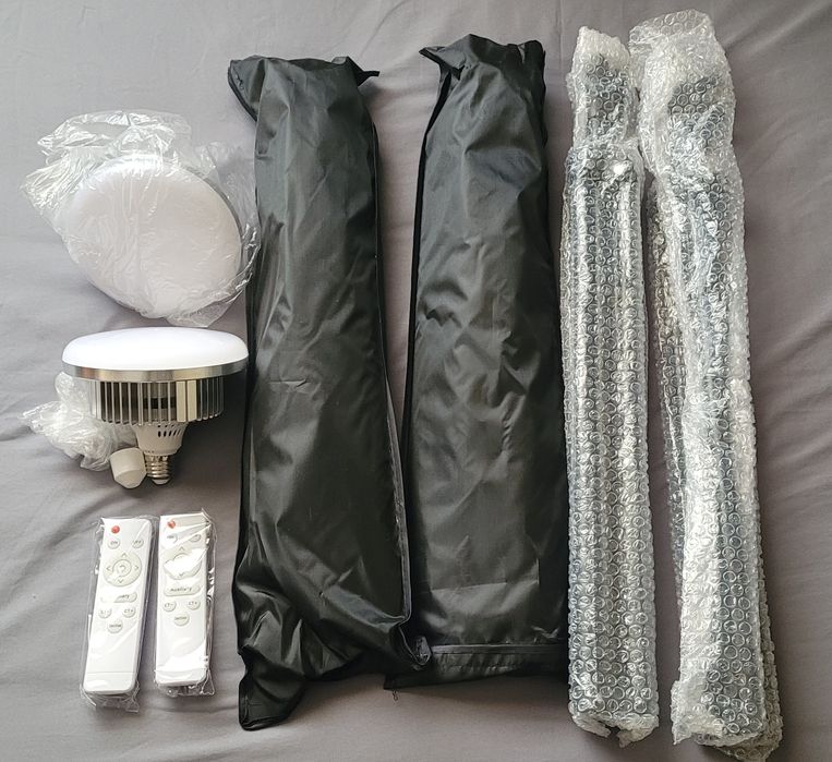 Iluminação kit estúdio profissional led 150w softbox com comando