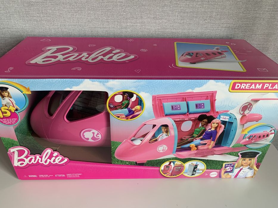 Великий літак Барбі з лялькою пілотом mattel dream plane Barbie pilot