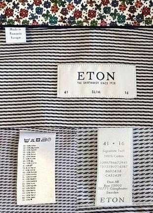 Сорочка чоловіча класична бавовняна довгий рукав eton у смужку L