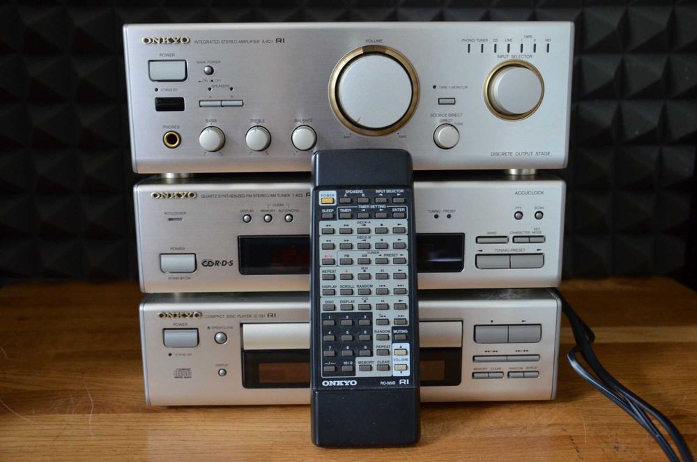 ONKYO wzmacniacz A-921 + TUNER T-422 + CD C-721 + pilot
