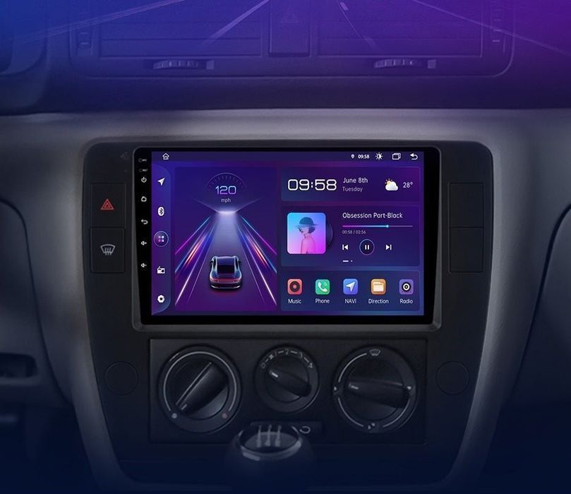 VW Passat B5 – Radio Android 15 9" CarPlay Android Auto 6GB/128GB GPS Nawigacja Stacja Multimedialna WiFi Bluetooth DSP 4G LTE PL