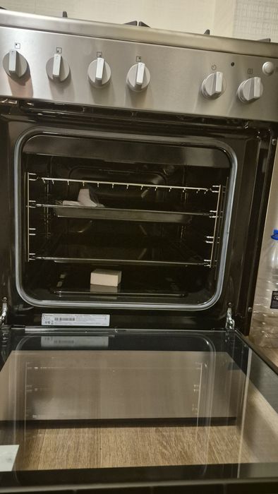 Газова плита Hansa (Нержавійка)+ЧАВУННІ РЕШІТКИ